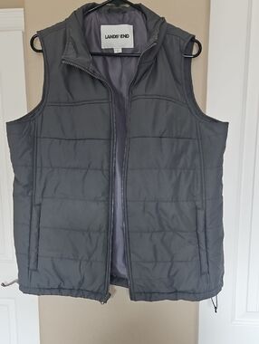 Lands' End Women's Charcoal Quilted Puffer Vest